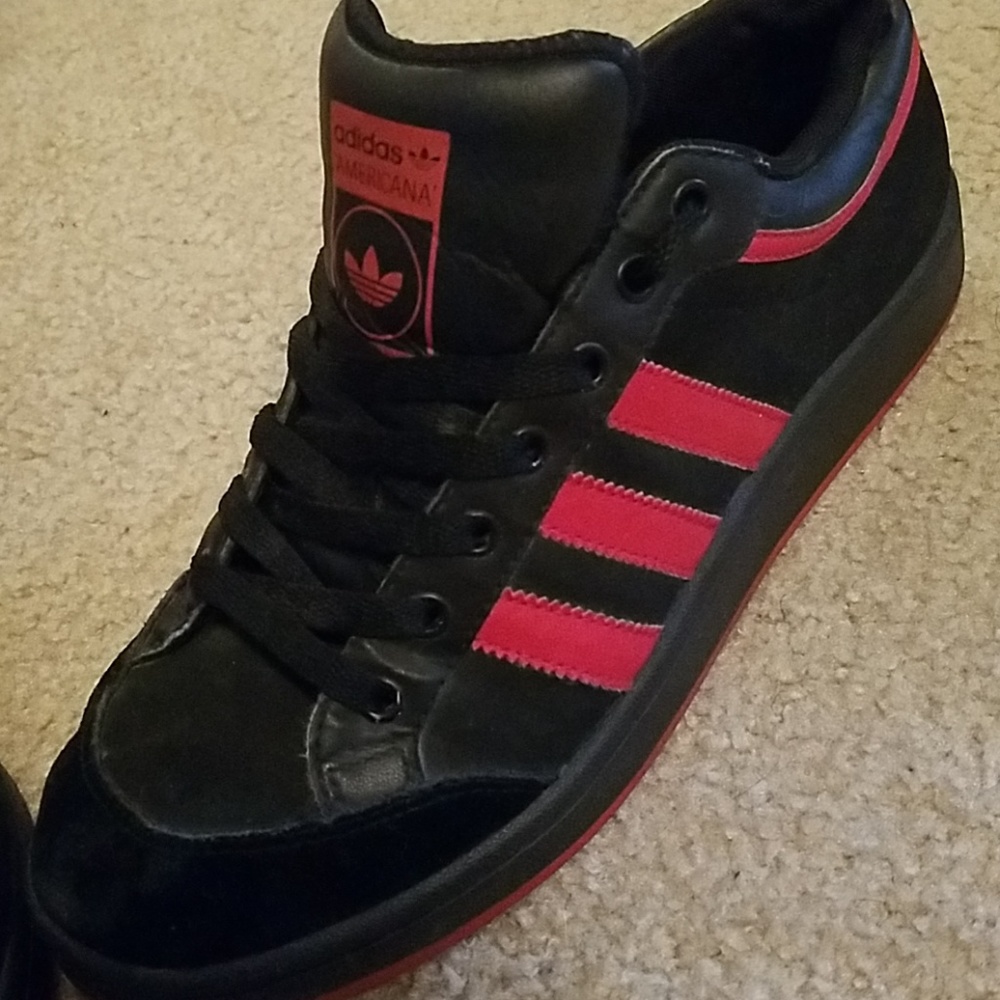 Black and Red Adidias 'Americana'